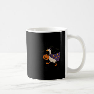 Spooky Goose On The Loose Witch Silly Goose Animal Coffee Mug