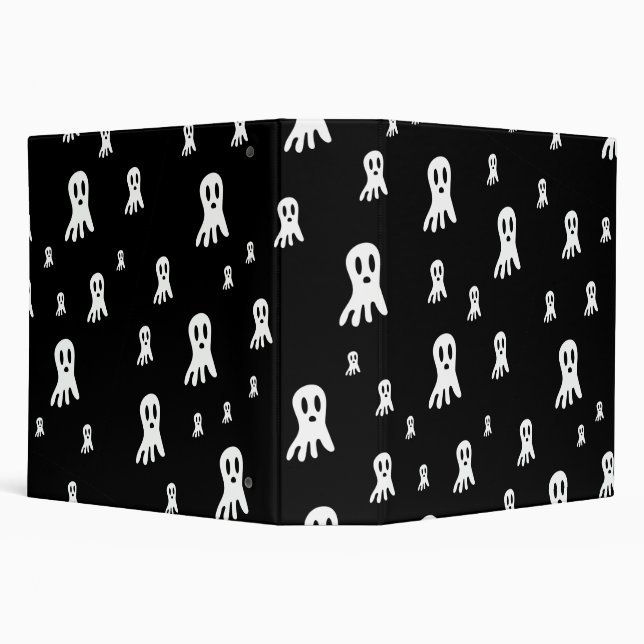 Spooky Gothic Ghost Illustration 3 Ring Binder (Background)