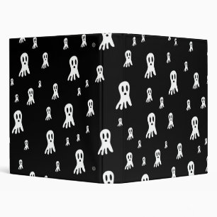 Spooky Gothic Ghost Illustration 3 Ring Binder