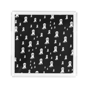 Spooky Gothic Ghost Illustration Acrylic Tray