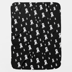 Spooky Gothic Ghost Illustration Baby Blanket