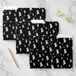 Spooky Gothic Ghost Illustration File Folder