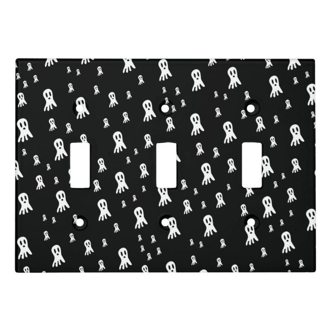 Spooky Gothic Ghost Illustration Light Switch Cover (Front)