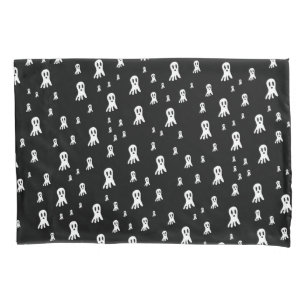 Spooky Gothic Ghost Illustration Pillow Case