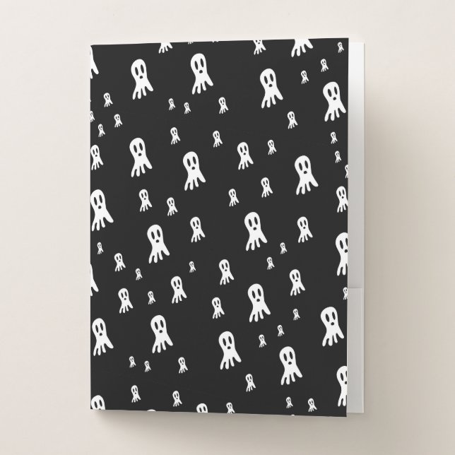 Spooky Gothic Ghost Illustration Pocket Folder (Front)