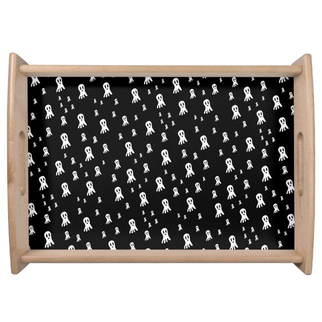 Spooky Gothic Ghost Illustration Serving Tray (Front)