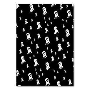 Spooky Gothic Ghost Illustration Table Number