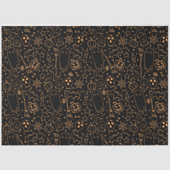 Spooky Gothic Halloween Decoupage Tissue Paper (Front)