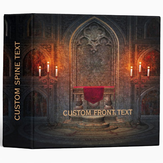 Spooky Gothic Interior Architecture 3 Ring Binder (Front/Spine)
