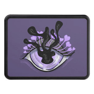 Spooky Gothic Purple Eye Halloween Art Hitch Cover
