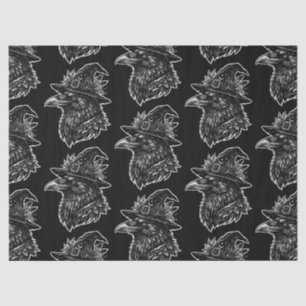 Spooky Gothic Raven Halloween Witch Hat Crow Tissue Paper