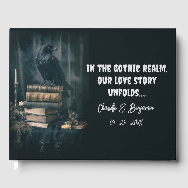 Spooky Gothic Wedding  Guest Book (Front)