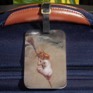 Spooky Gothic Witches' Sabbath & Celestial Falero Luggage Tag