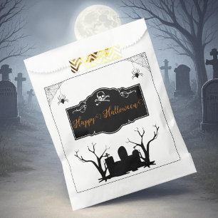 Spooky Graveyard Halloween Favor Bag