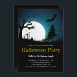 Spooky Graveyard Midnight Halloween Party Invitati Invitation<br><div class="desc">Spooky Graveyard Midnight Full Moon Halloween Party Invitation. Invite your guests to a night of magic and mystery with our personalized *Halloween Costume Party Invitation*. Featuring a bewitching design of a graveyard, midnight full moon, scary pumpkins, flying bats, and trees this invitation is perfect for setting the stage for a...</div>