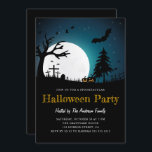 Spooky Graveyard Midnight Halloween Party Invitati Invitation<br><div class="desc">Spooky Graveyard Midnight Full Moon Halloween Party Invitation. Invite your guests to a night of magic and mystery with our personalized *Halloween Costume Party Invitation*. Featuring a bewitching design of a graveyard, midnight full moon, scary pumpkins, flying bats, and trees this invitation is perfect for setting the stage for a...</div>