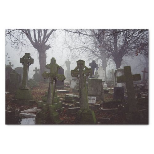 spooky graveyard tissue paper