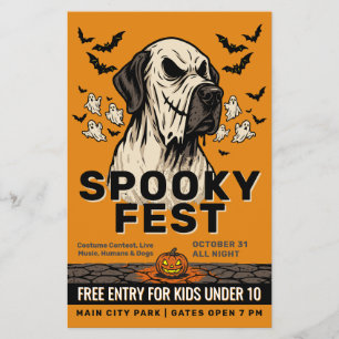 Spooky Great Dane Fest Scarry Dog Flyer
