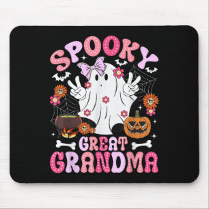 Spooky Great Grandma Halloween Great Grandmother G Mouse Pad