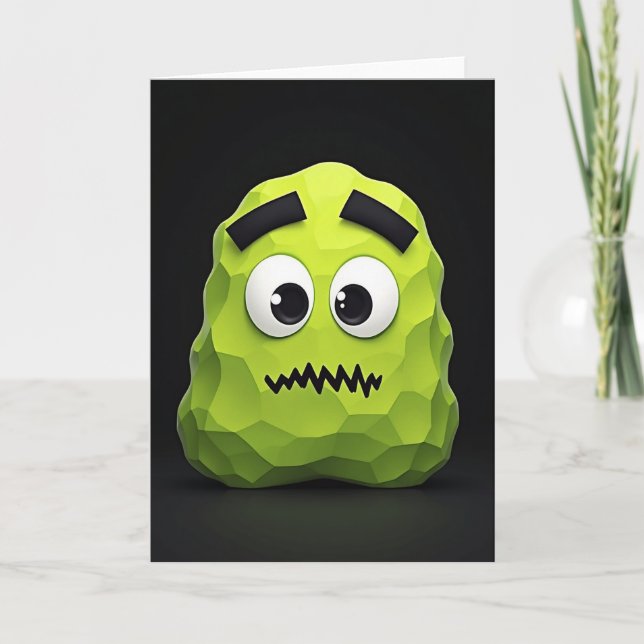 Spooky Green Creature Card (Front)