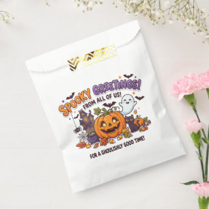 Spooky Greetings Halloween Party Card Favor Bag