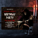 Spooky Grim Reaper Any Age Birthday Party Invitation<br><div class="desc">Invite your friends and loved ones to your birthday party with this Grim Reaper party invitation. It’s to die for! Suitable for any age.</div>