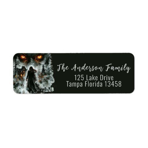 Spooky Grim Reaper Halloween Return Address Labels