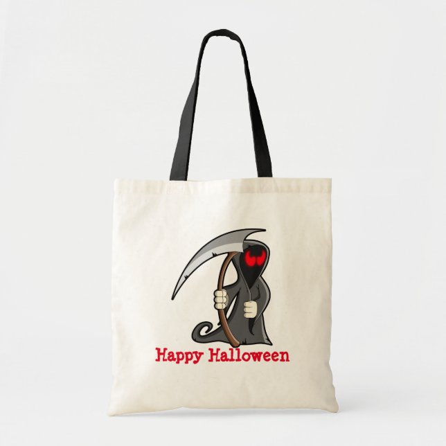 Spooky Grim Reaper Halloween Trick or Treat Bag (Front)