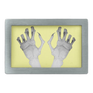 spooky gruesome monster hand scary picture rectangular belt buckle