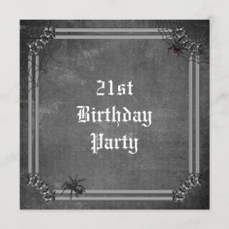 Spooky Halloween 21st Birthday Invitation