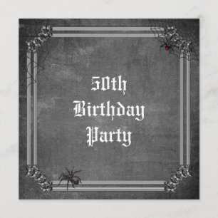 Spooky Halloween 50th Birthday Invitation