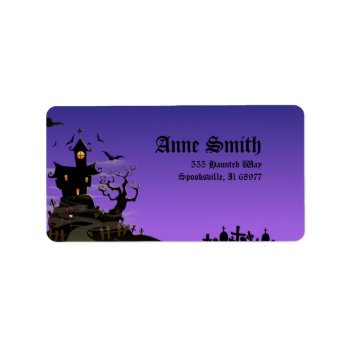 Spooky Halloween Address Labels by paper_robot at Zazzle