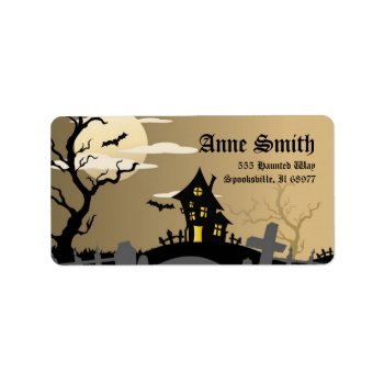 Spooky Halloween Address Labels by paper_robot at Zazzle