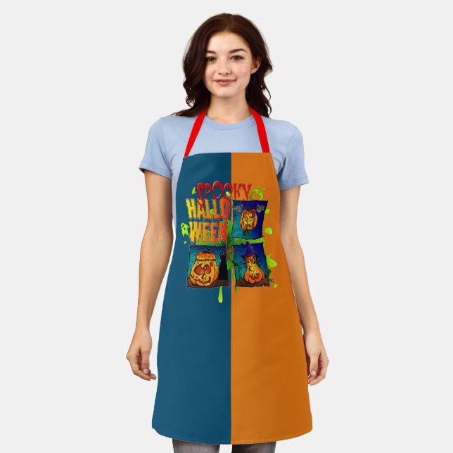 Spooky Halloween Apron (Worn)
