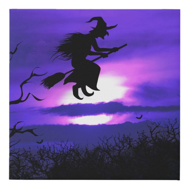 Spooky Halloween background design. Faux Canvas Print (Front)