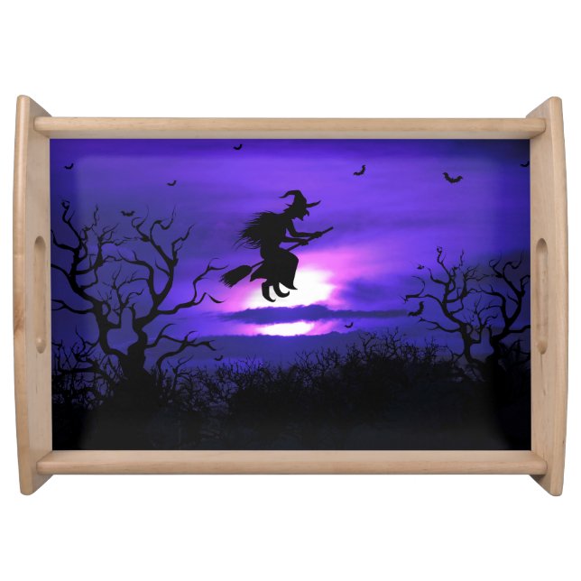 Spooky Halloween background design. Serving Tray (Front)