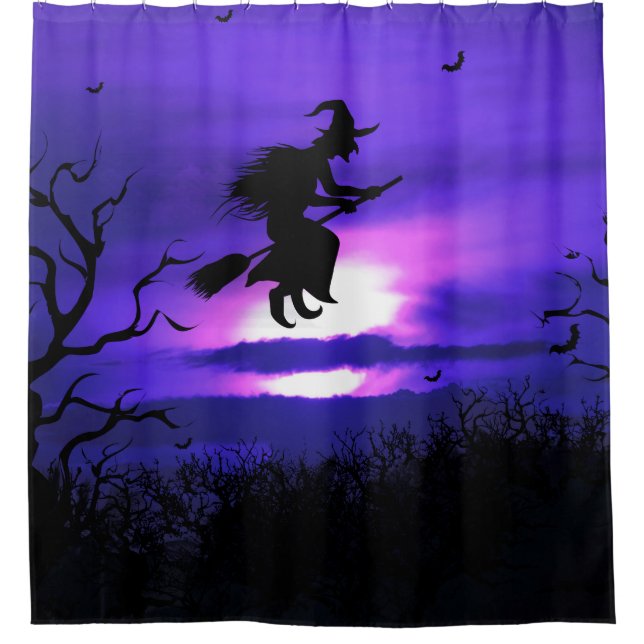 Spooky Halloween background design. Shower Curtain (Front)