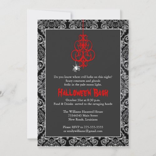 Spooky Halloween Bash Invitations