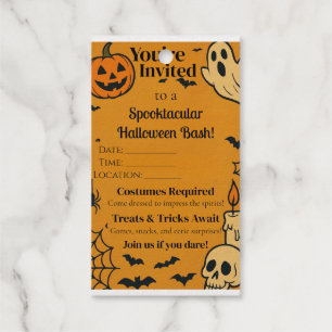 Spooky Halloween Bash Invite   Ghosts & Games Foil Gift Tags