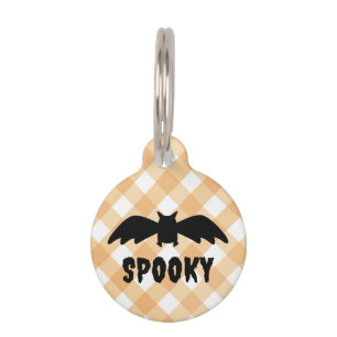 Spooky Halloween Bat Pet ID Tag