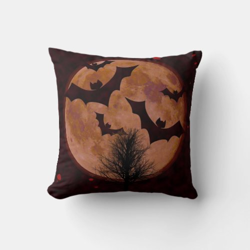 Spooky Halloween Bat Pillow