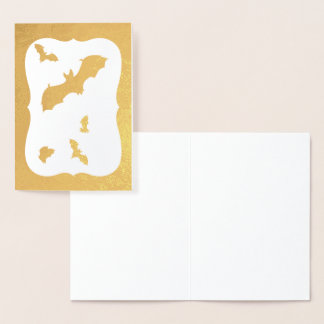 Spooky Halloween Bats Foil Card