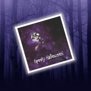 Spooky Halloween Bats & Full Moon Party Napkins