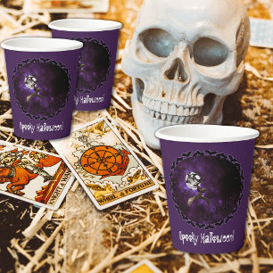 Spooky Halloween Bats & Full Moon Party Paper Cups