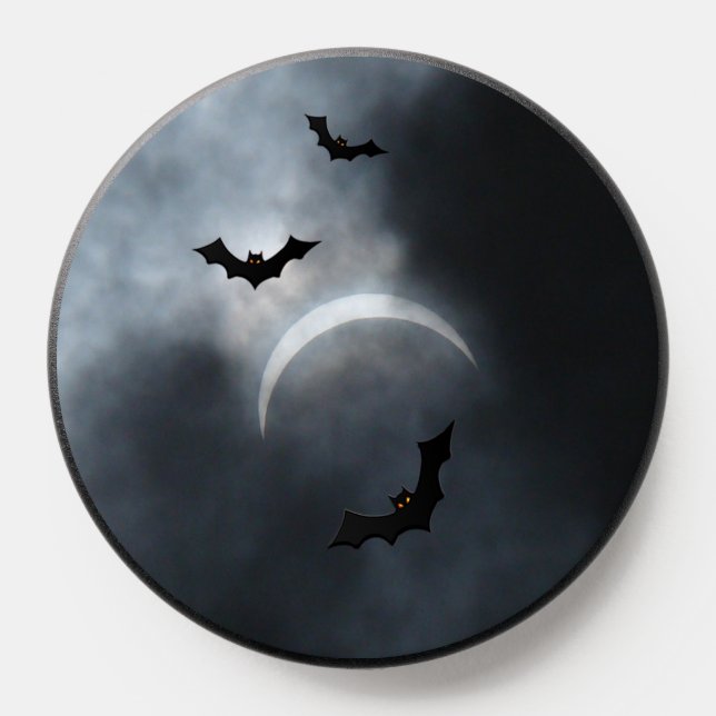 Spooky Halloween Bats In Eclipse PopSocket (Popsocket)