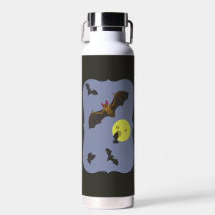 Spooky Halloween Bats Water Bottle