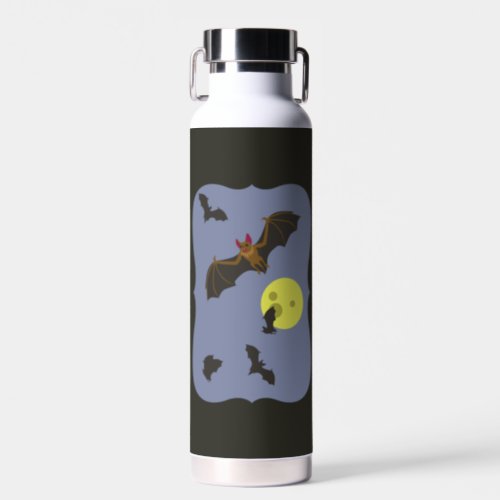 Spooky Halloween Bats Water Bottle