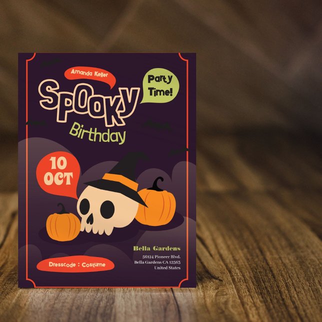 Spooky Halloween Birthday Invitation (Creator Uploaded)