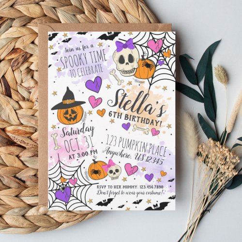 Spooky Halloween Birthday Invitation