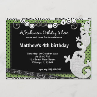 Spooky Halloween Birthday Invitation
